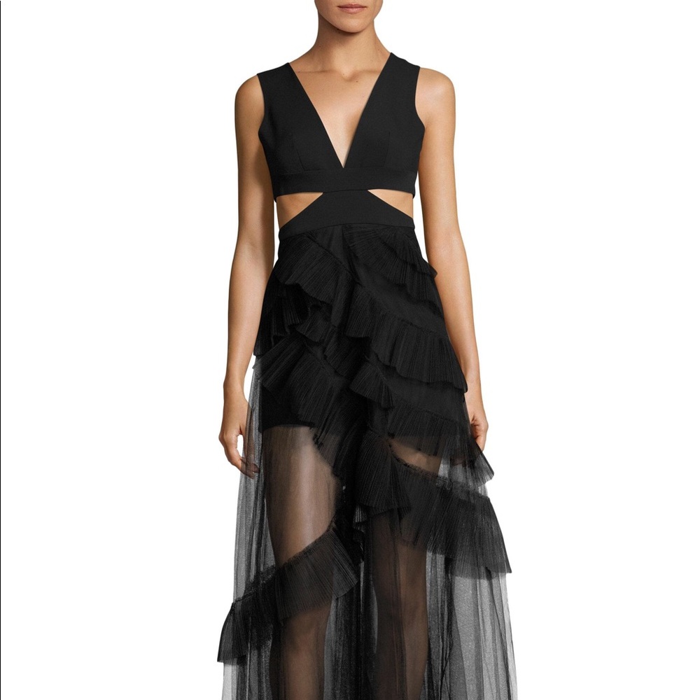 Bcbg maxazaria Joela cutout tulle gown